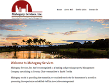 Tablet Screenshot of mahoganyservices.com